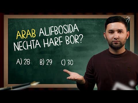 Arab alifbosida nechta harf bor | Kirish