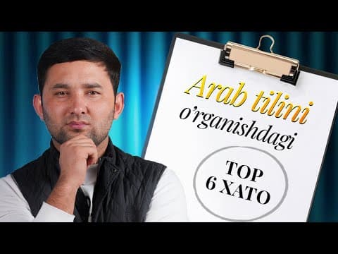 Arab tilini o'rganish jarayonidagi TOP 6 xato